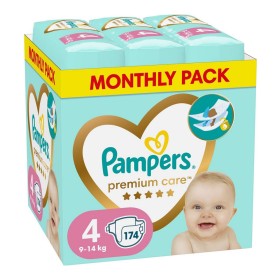 Pampers Premium Care Πάνες με Αυτοκόλλητο No.4 για 9-14kg, 174τμχ