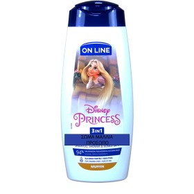 On Line Princess Shampoo & Gel 3 In1 Ενυδατκό Αφρόλουτρο, 400ml