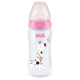 Nuk First Choice Plus Μπιμπερό Σιλικόνης με Δείκτη Ελέγχου Θερμοκρασίας Μπλε Κροκόδειλος 6-18m, 360ml