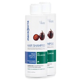 Macrovita Promo Σαμπουάν Εξισορρόπησης Λιπαρότητας με Κόκκινο Σταφύλι και Τσουκνίδα 1+1, 400ml