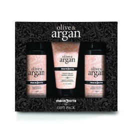 Macrovita PROMO PACK Olive & Argan, Shower Gel-Αφροντους, 100ml & Hand Cream-Κρέμα Χεριών, 50ml & Body Lotion, 100ml, 3τμχ