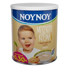 ΝΟΥΝΟΥ Βρεφική Κρέμα Μπισκοτόκρεμα με 7 Δημητριακά, Μέλι & Γάλα 6m+, 300gr