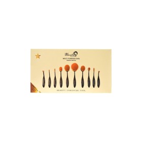 London Pride Multipurpose Oval makeup brush Σετ 10 πινέλων Mermaid Black