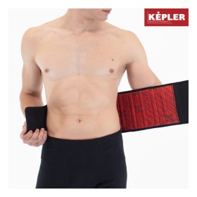 Kepler FIR Nanotechnology 80150 Ζώνη Οσφύος Με 6 Μπανέλες Μαύρη, 1τμχ