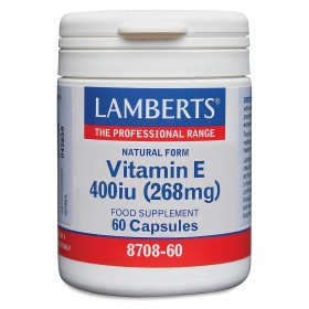 Lamberts Vitamin E 400 iu Natural Form για τη Διατήρηση της Καλής Υγείας του Δέρματος, 60caps