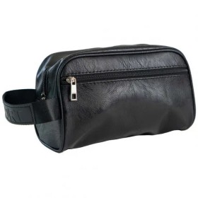 Ro-Accessories Ανδρικό Νεσεσέρ Δερματίνη Μαύρο, 1τμχ