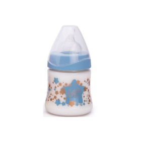 Suavinex Premium Silicone Μπιμπερό Με θηλή Από Σιλικόνη Ρυθμιζόμενης Ροής +0m Σιέλ U 3P REF. 302292 150ml 