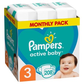 Pampers Active Baby Monthly Pack No3 ( 6 - 10kg), 208 τμχ