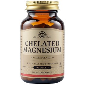 Solgar Chelated Magnesium 100mg Συμπλήρωμα Διατροφής με Χηλικό Μαγνήσιο, 100tabs