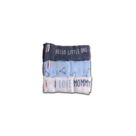 MINENE Μουσελίνα mommy/daddy σιέλ-μπλε-άσπρο 21380