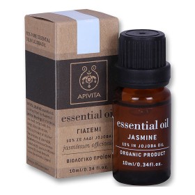 Apivita Essential Oil Jasmine Αιθέριο έλαιο Γιασεμί/10% διάλυμα σε Λάδι Jojoba, 10ml