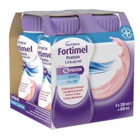 Nutricia Fortimel Protein 1.5 KCAL Ειδικό Συμπλήρωμα Διατροφής Φράουλα, 4x200ml
