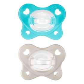 Chicco Physioforma Dual Soft Σετ Σιλικονούχες Πιπίλες Για 6-16 Μηνών Μπεζ/Σιέλ, 2τμχ
