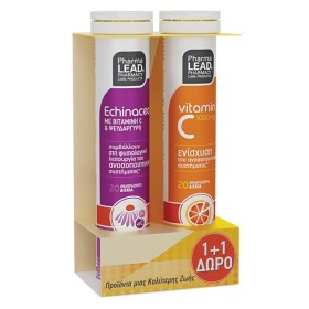 Pharmalead Echinacea Vitamin C Zinc, 20 Αναβράζοντα Δισκία & Vitamin C 1000, 20 αναβράζοντα δισκία
