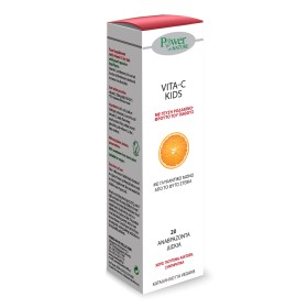 Power Health Vitamin C Kids Stevia Συμπλήρωμα Διατροφής Με Βιταμίνη C για Παιδιά  Με Γεύση Ροδάκινο,Φρούτο Του Πάθους, για Προστασία από Ιώσεις & Κρυολογήματα, 20 Αναβράζοντα Δισκία