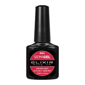 Elixir Make-up Semi Gel Ημιμόνιμο Επαγγελματικό Βερνίκι Νυχιών Νο894 Crimson, 8ml