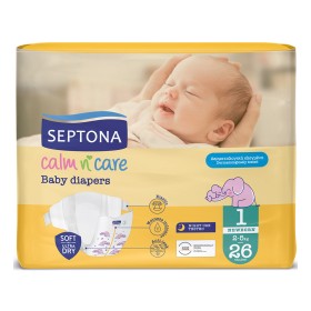 Septona Calm N Care Baby Diapers Πάνες Newborn No1 (2-5kg), 26τμχ