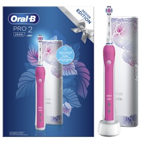 Oral-B Pro 2 2500 Design Edition Pink Ηλεκτρική Οδοντόβουρτσα για Βαθύ Καθαρισμό & Αισθητήρα Πίεσης Ούλων & Δώρο Θήκη Ταξιδίου