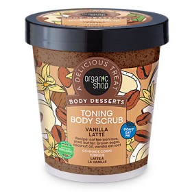 Natura Siberica Organic Shop Body Desserts Vanilla Latte Τονωτικό Απολεπιστικό Σώματος, 450 ml