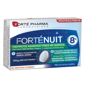 Forte Pharma ForteNuit 8h Αδιάκοπος Ύπνος 295μg Μελατονίνη, 15 δισκία διπλής στοιβάδας