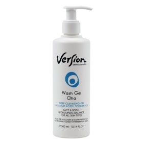 Version  Wash Gel AHA Gel Βαθύ Καθαρισμού Προσώπου και Σώματος με AHA & Sodium PCA, 300ml