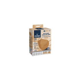Musk Meltblown Protective Mask FFP2 NR Προστατευτική Μάσκα μιας Χρήσης 10 Τμχ Καφέ