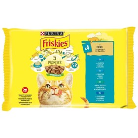 FRISKIES ΓΑΤΟΤΡΟΦΗ ΦΑΚΕΛΑΚΙΑ (4x85gr) - (ΣΟΛΟΜΟ-ΤΟΝΟ-ΜΠΑΚΑΛΙΑΡΟ-ΣΑΡΔΕΛΑ) (ΣΕ ΣΑΛΤΣΑ)
