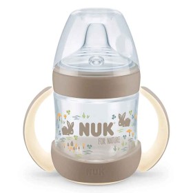Nuk Nature Εκπαιδευτικό Μπιμπερό Πλαστικό με Λαβές Μπεζ 6m+, 150ml