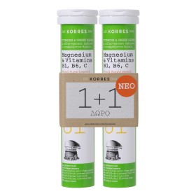 Korres Promo Magnesium & Vitamins B1, B6, C, 12 Αναβράζοντα Δισκία, 24αναβρ.δισκία