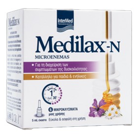 Intermed Medilax-N Microenemas Μικροκλύσματα για τη Διαχείριση της Δυσκοιλιότητας, 30ml