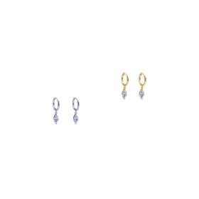 Ro-Ro Accessories Σκουλαρίκι Κρίκος κρεμαστό δάκρυ, EF001, 2 cm, 1 ζεύγος