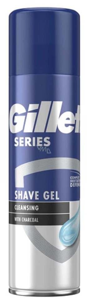 Gillette Series Cleansing Charcoal Gel Ξυρίσματος, 200ml