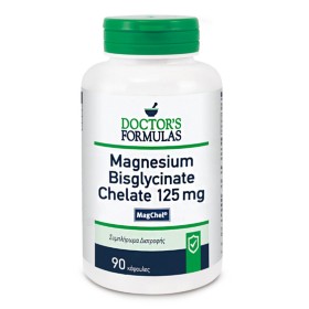 Doctors Formulas Magnesium Bisglycinate Chelate Συμπλήρωμα Διατροφής Φόρμουλα Χηλικού Μαγνησίου 125mg, 90κάψουλες