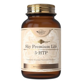 Sky Premium Life 5-HTP, Συμπλήρωμα Διατροφής Με 5-ΗΤΡ Και Βιταμίνες B6 & C, Που Υποστηρίζει Την Καλή Ψυχολογική Διάθεση, Τη Λειτουργία Του Νευρικού Συστήματος Και Τη Μείωση Της Κόπωσης, 60tabs