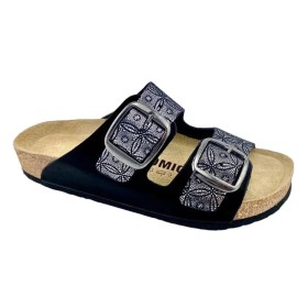 Comfort Way Ανατομικές Δερμάτινες Παντόφλες Lux Μαύρες κωδ.113, 1ζευγάρι