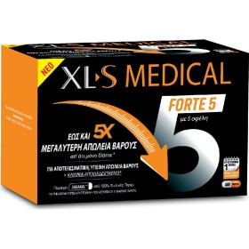 XLS Medical Forte 5 Συμπλήρωμα Διατροφής για Έως και 5 Φορές Μεγαλύτερη Απώλεια Βάρους, 180 Κάψουλες
