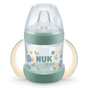 Nuk Nature Εκπαιδευτικό Μπιμπερό Σιλικόνης με Λαβές Πράσινο 6m+,150ml