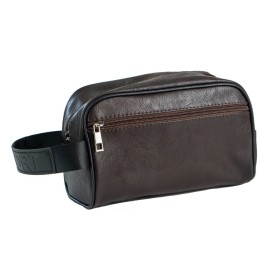 Ro-Accessories Ανδρικό Νεσεσέρ Δερματίνη Καφέ, 1τμχ