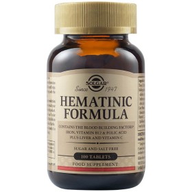 Solgar Hematinic Formula Βοηθά στο Σίδηρο & την Αναιμία, 100tabs