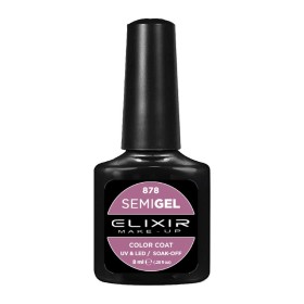 Elixir Make-up Semi Gel Ημιμόνιμο Επαγγελματικό Βερνίκι Νυχιών Νο878 Super Pink, 8ml