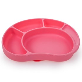 Babywise Πιάτο Σιλικόνης Ελεφαντάκι με Χωρίσματα SLP074 Ροζ, 1τμχ