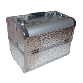 Ro-Ro Accessories Επαγγελματικό Βαλιτσάκι Καλλυντικών Ασημί, 1τμχ	