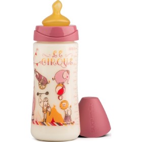 Suavinex Μπιμπερό Pink Circus με Ανατομική Θηλή Σιλικόνης 360 ml 6M+