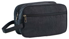 Ro-Accessories Ανδρικό Νεσεσέρ Υφασμάτινο Μαύρο, 1τμχ