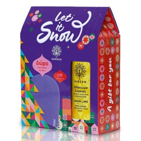 Garden Let It Snow Εορταστικό Σετ με Γαλάκτωμα Σώματος Lemon Lime 500ml & Δώρο Μωβ Σκουφάκι, 1σετ