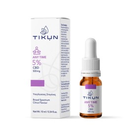 Δώρο Tikun CBD Any Time 5% Υπογλώσσιες Σταγόνες Ελαίου Κάνναβης, 10ml