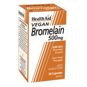Health Aid Bromelain 500mg Συμπλήρωμα Διατροφής για την Πέψη, 30 caps
