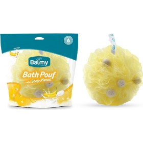 Vican Balmy Bath Pouf Σφουγγάρι με Πέρλες Σαπουνιού, 1τεμ - Banana Milk