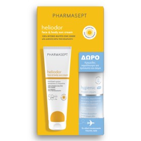 Pharmasept Promo Heliodor Face & Body Sun Cream Αντηλιακή Κρέμα Προσώπου και Σώματος SPF50 150ml & Δώρο Hygienic Shower Cream Κρεμώδες Αφρόλουτρο 100ml, 1σετ