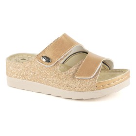 Comfort Way Ανατομικές Παντόφλες Χρυσές κωδ.422, 1ζευγάρι